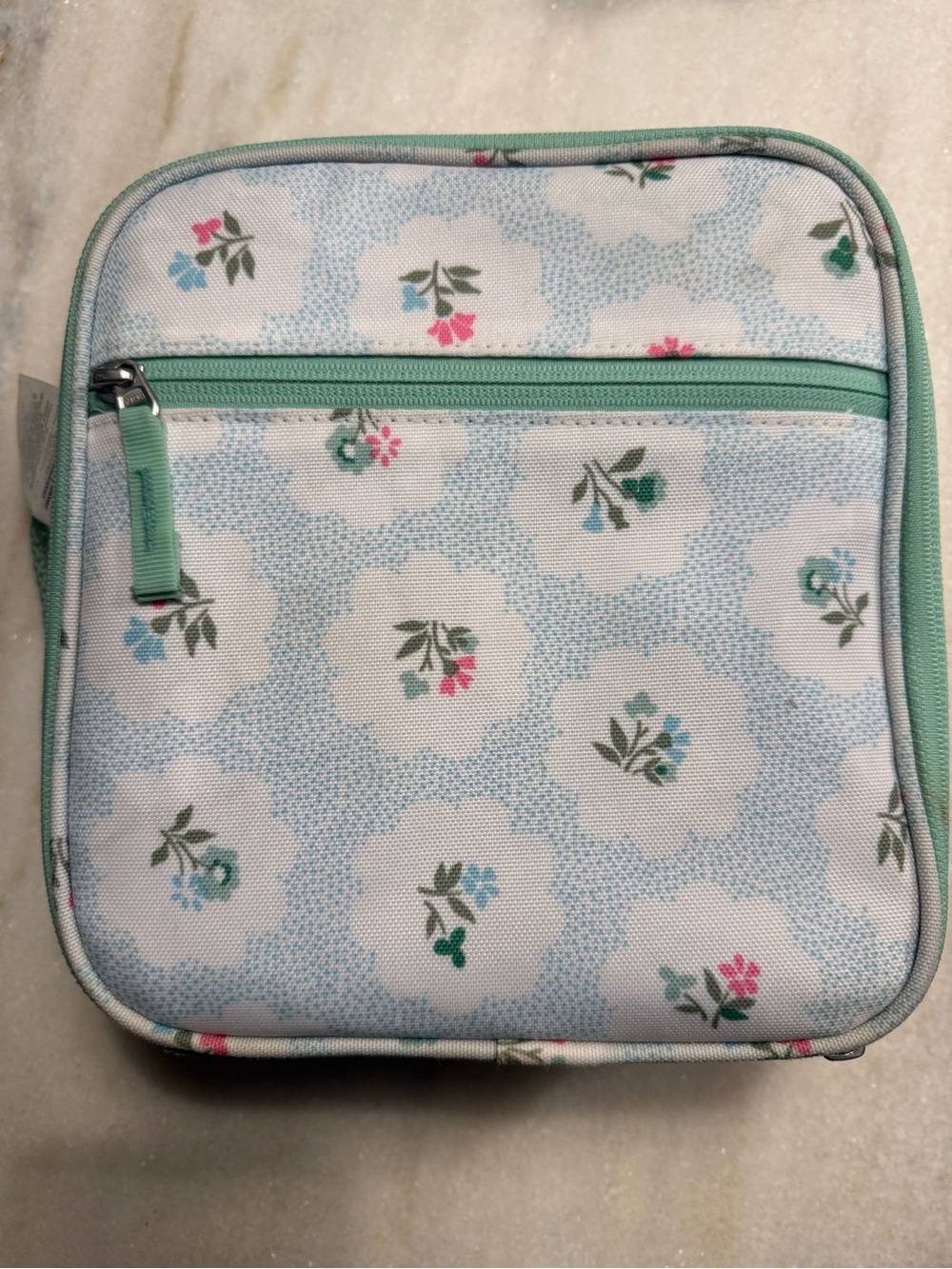 Pottery barn kids Floral Mint & White lunch box